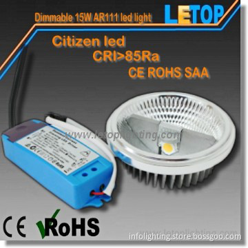 2700K 15W COB AR111 led light with Dimmable